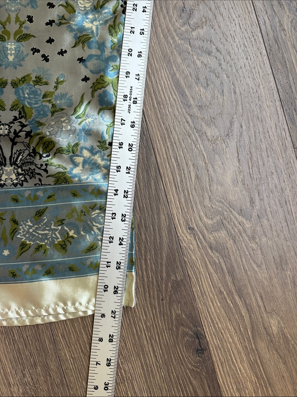 Arden B Floral Satin Bandana Pants XS Blue Green Cropped Straight Leg Y2K trendy - Picture 7 of 9